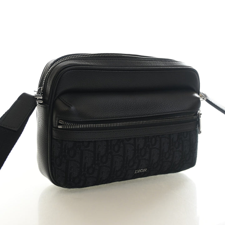 Christian Dior Calfskin Rider Zipped Messenger Bag