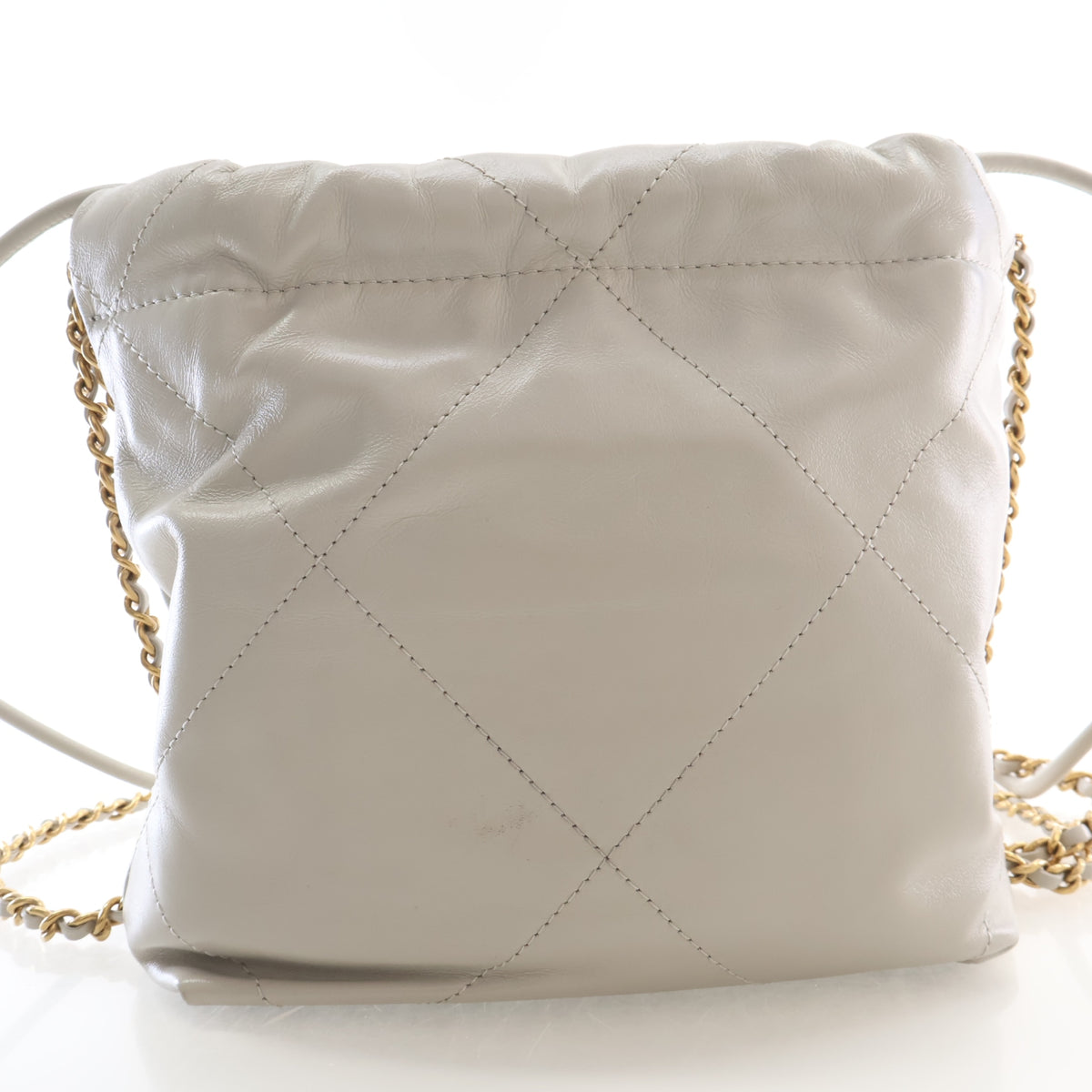 Pre-Owned Chanel 22 Hobo Mini Calfskin, back view