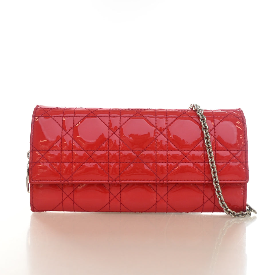 Christian Dior Patent Wallet on Chain