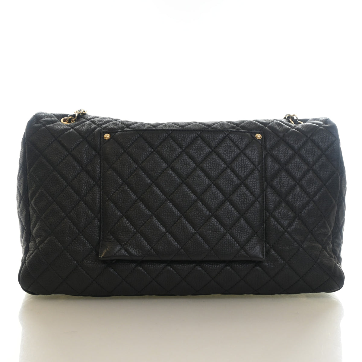 Pre-Owned Chanel Flap Bag XXL Calfskin Airline Single, back view