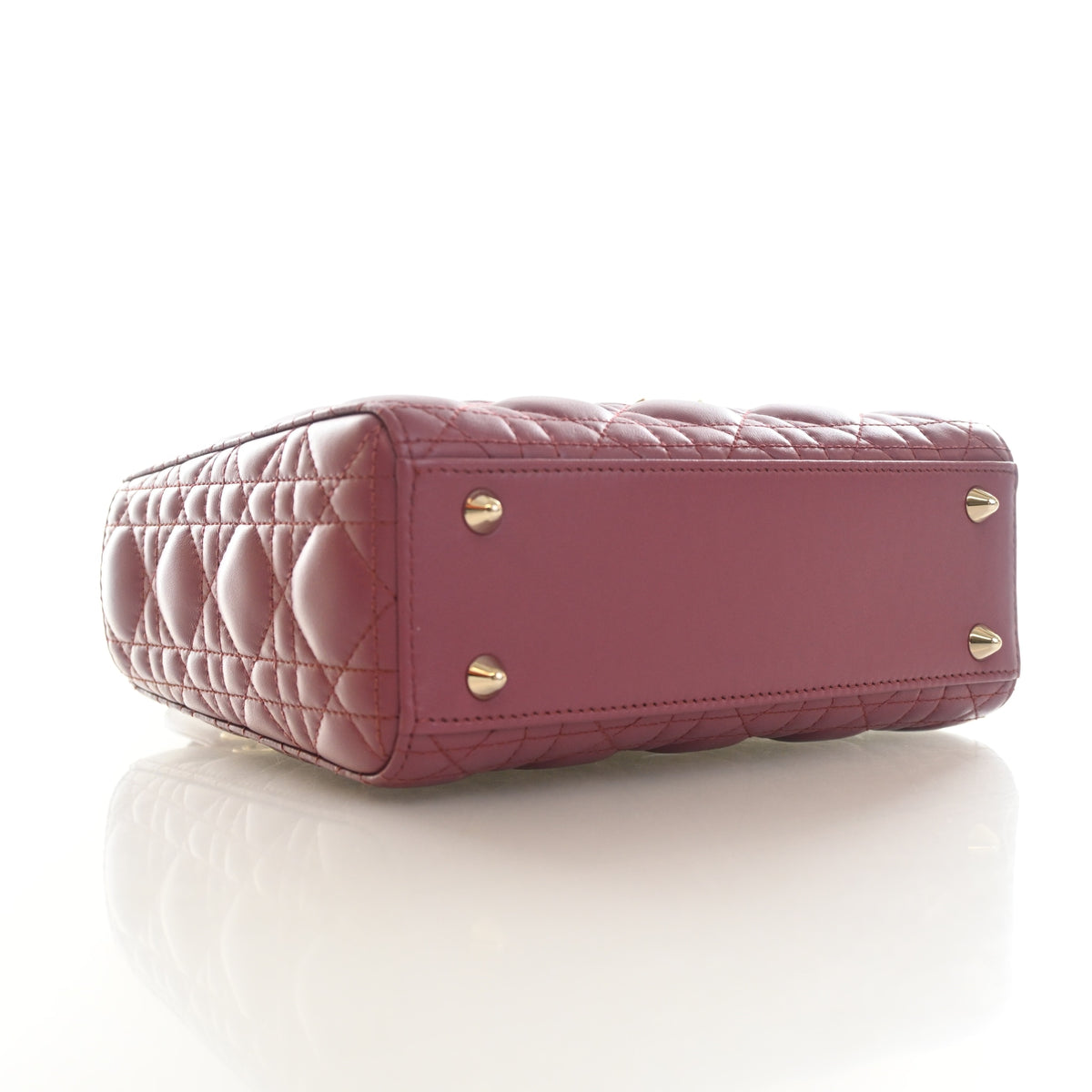 Pre-Owned Christian Dior Lady Dior Small Lambskin My Abcdior, base and feet view