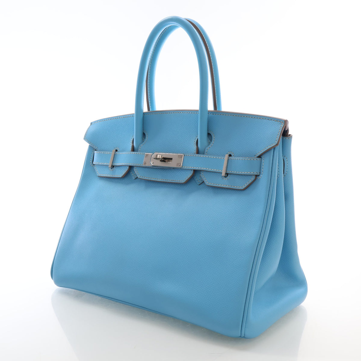 Pre-Owned Hermès Birkin 30 Celeste Epsom Leather Verso, three-quarter view, photo 5 of 22