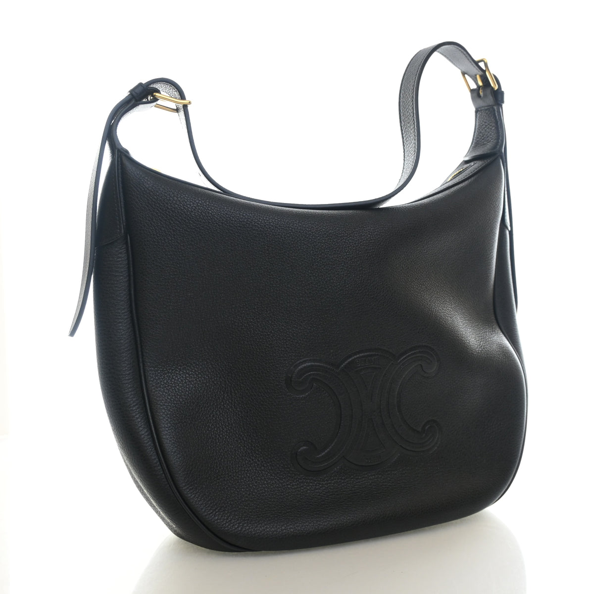 Pre-Owned Celine Medium Calfskin Heloise, three-quarter view, authenticated at Luxe Du Jour