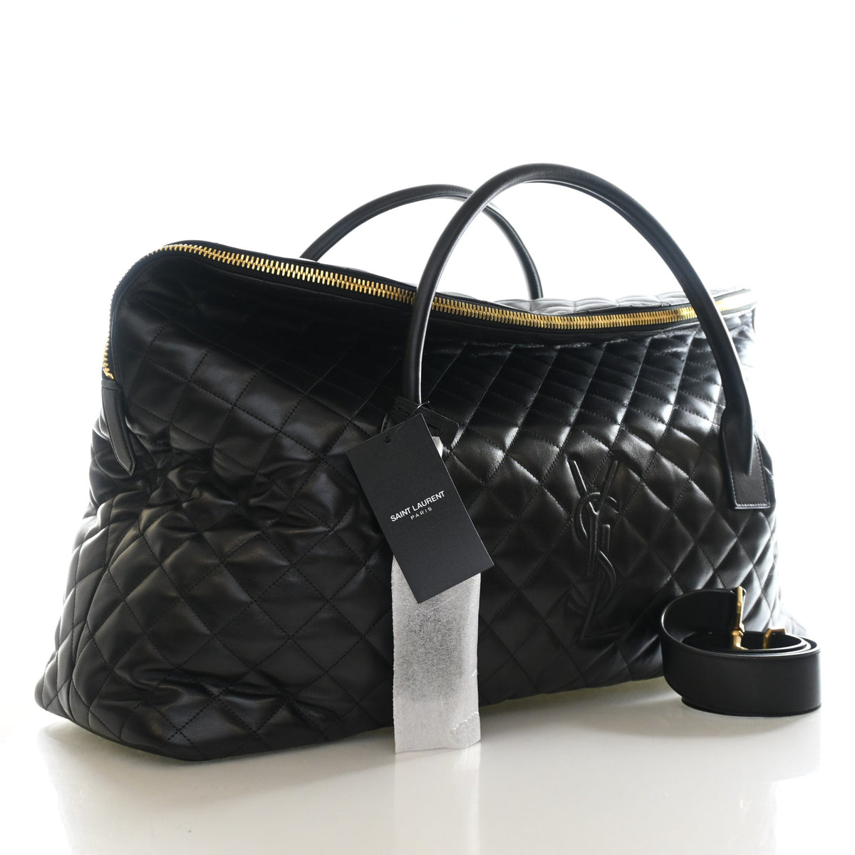 Pre-Owned Saint Laurent Calfskin ES Giant Travel Bag, three-quarter view