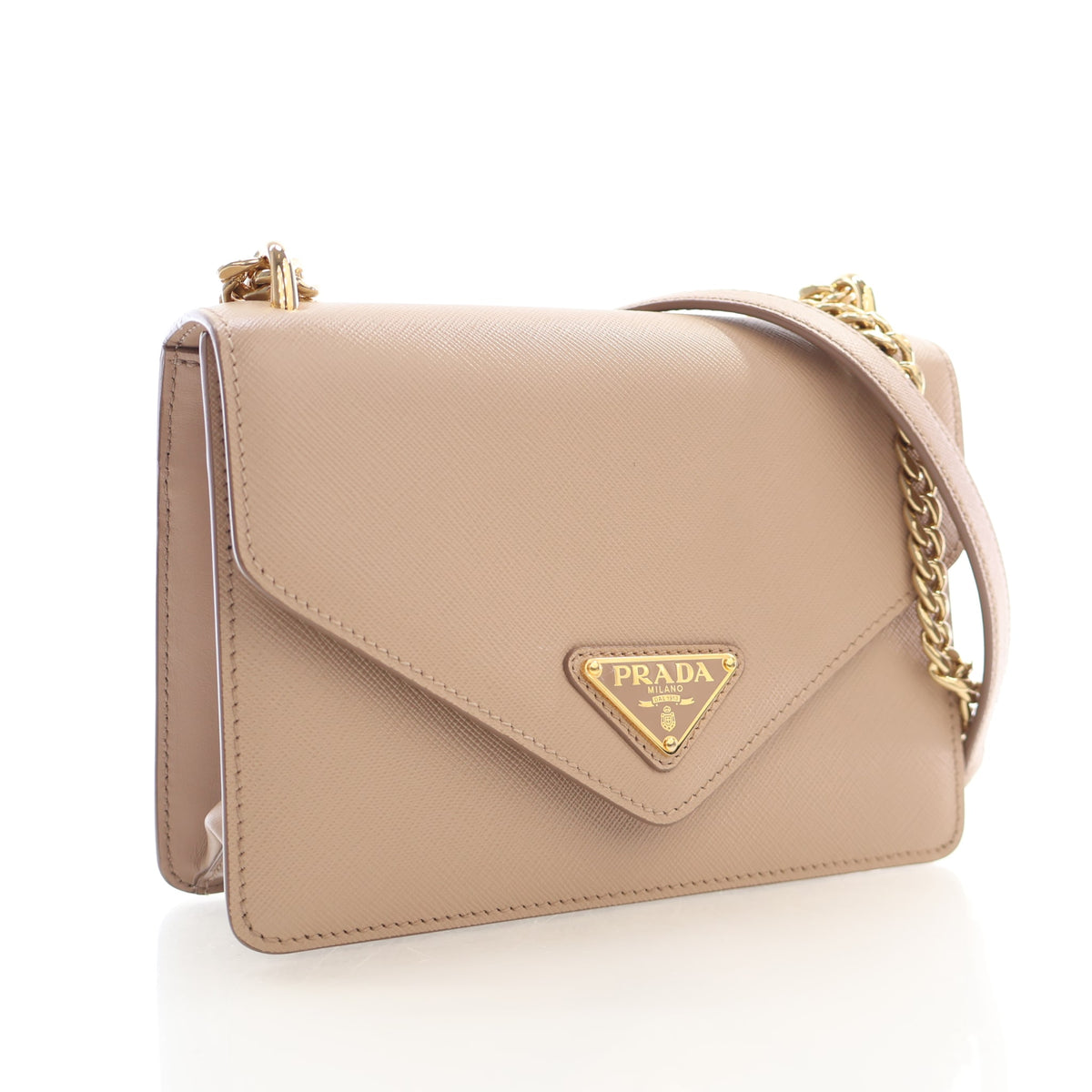 Prada Saffiano Triangle Logo Envelope Shoulder Bag, photo 2 of 14