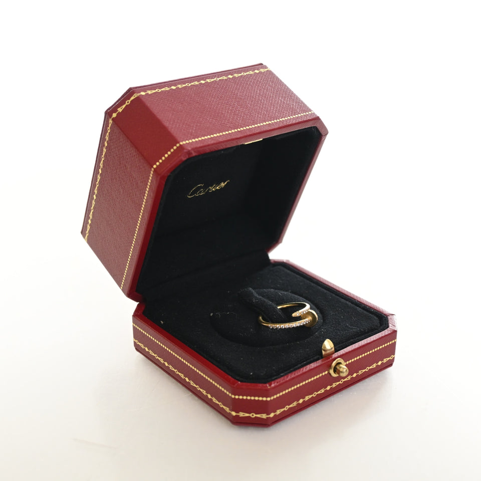 Cartier Small Model Half Pave Juste Un Clou Ring Sz 47