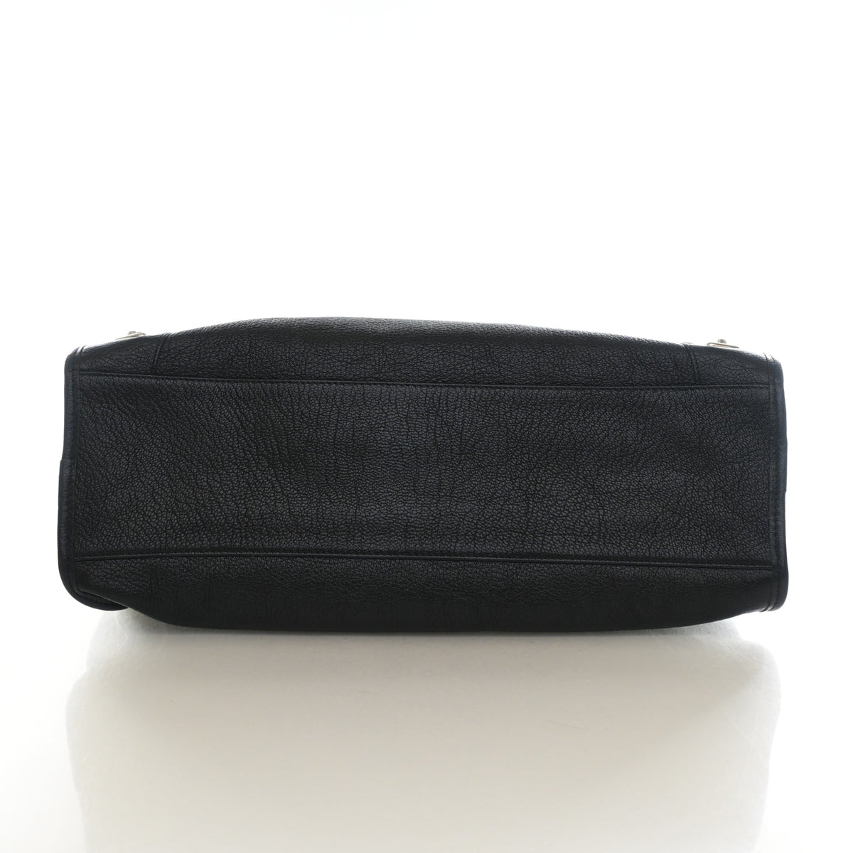 Pre-Owned Balenciaga Medium Goatskin Metallic Edge City Bag, base and feet view, photo 8 of 11