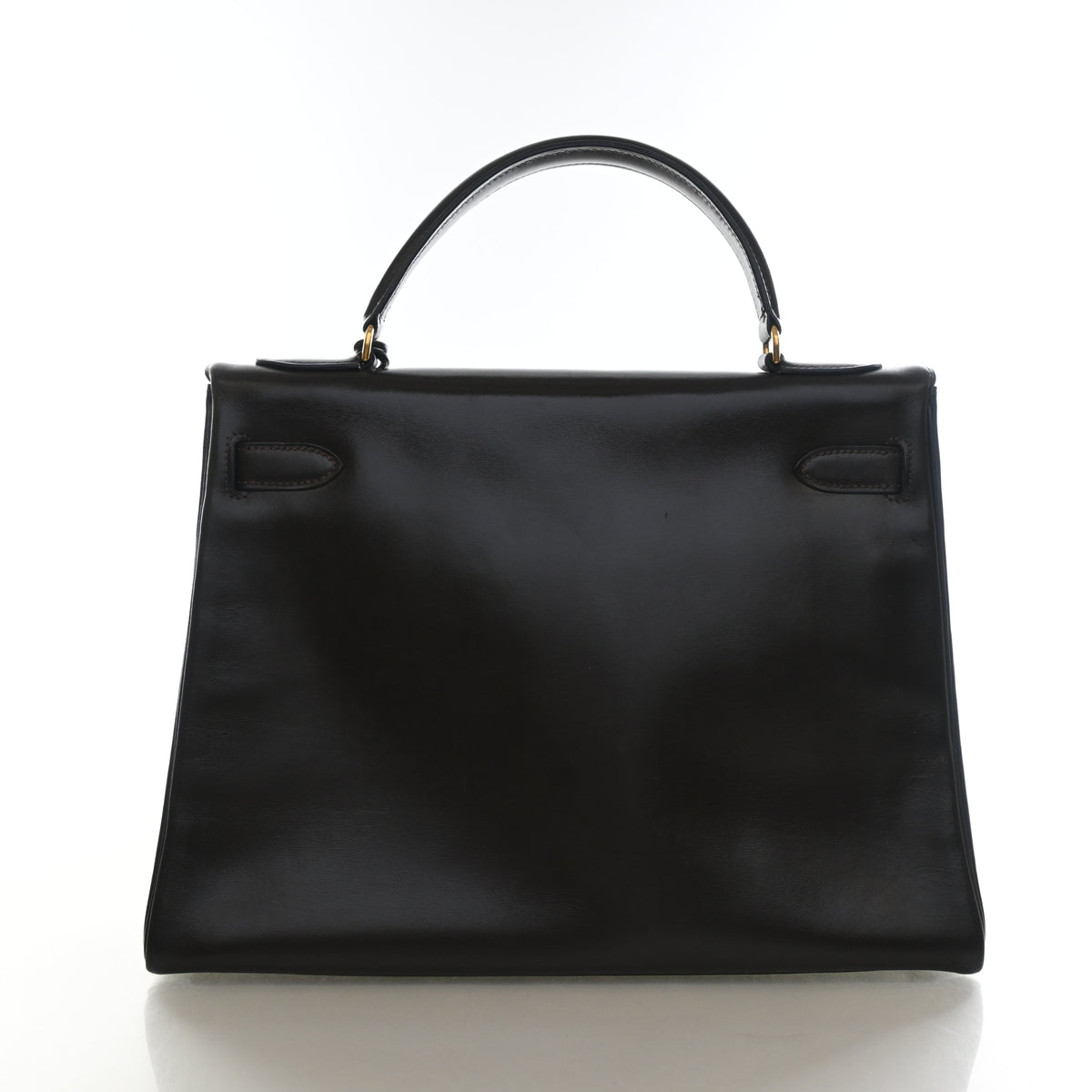 Vintage Hermès Kelly 32 Chocolat Box Calf, front view, photo 10 of 21