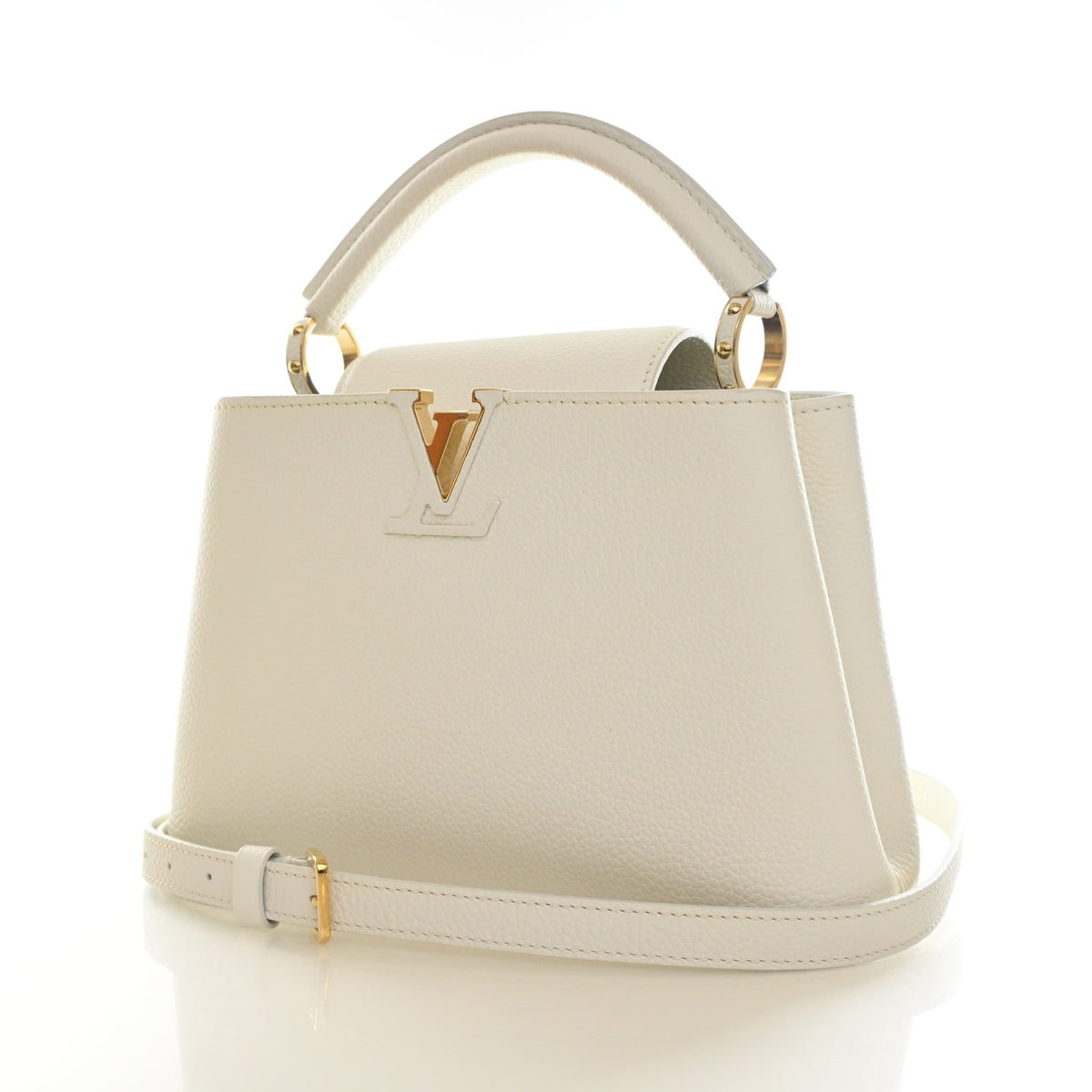 Pre-Owned Louis Vuitton Taurillon Capucines BB, side profile