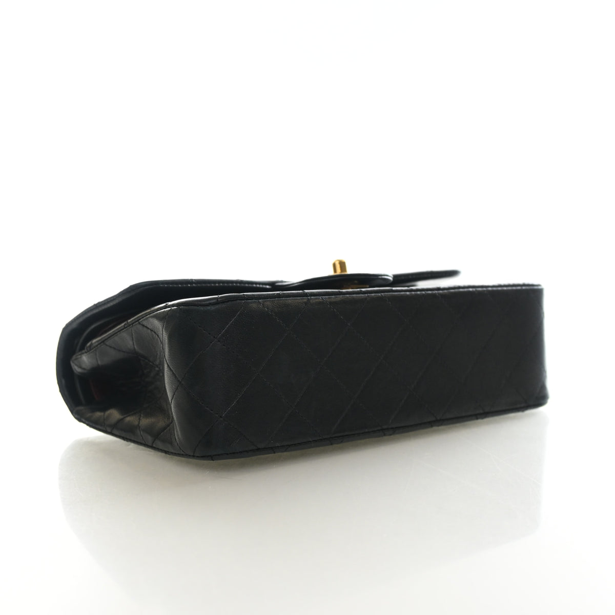 Vintage Chanel Classic Double Flap Small Lambskin Bag, side profile