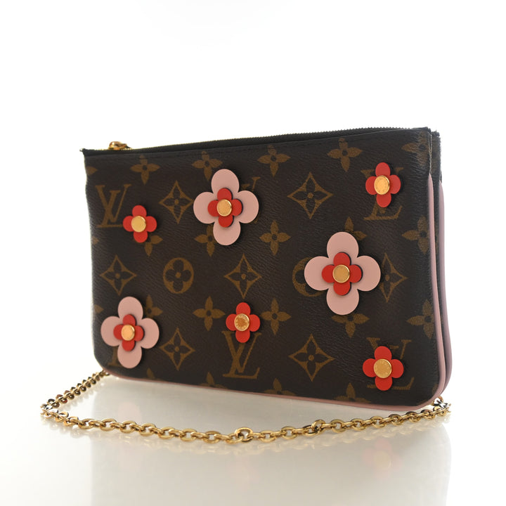 Louis Vuitton Monogram Blooming Flowers Double Zip Pochette