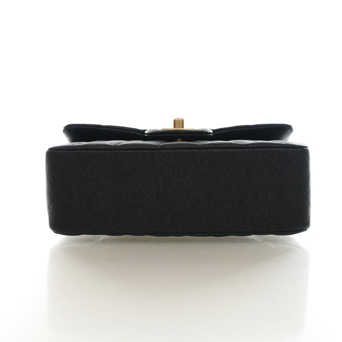 Pre-Owned Chanel Classic Flap Mini Caviar Leather Rectangular Top Handle Bag, base and feet view, photo 9 of 14