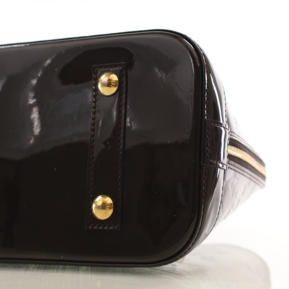 Pre-Owned Louis Vuitton Alma PM Patent Leather, base and feet view, photo 8 of 22