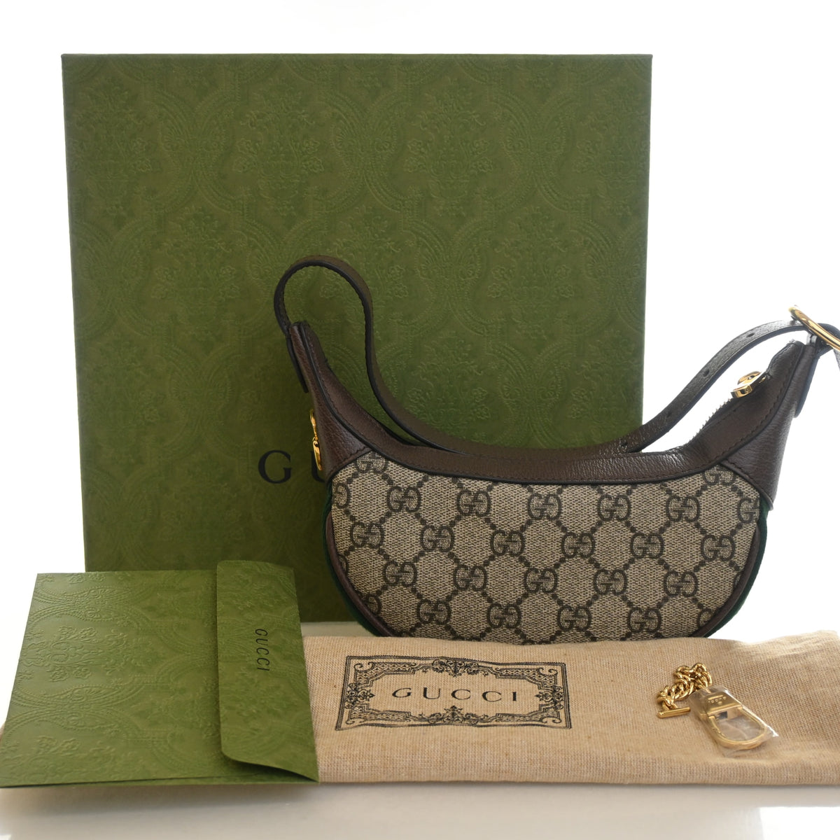 Gucci Mini GG Supreme Ophidia Half Moon Hobo, photo 14 of 14