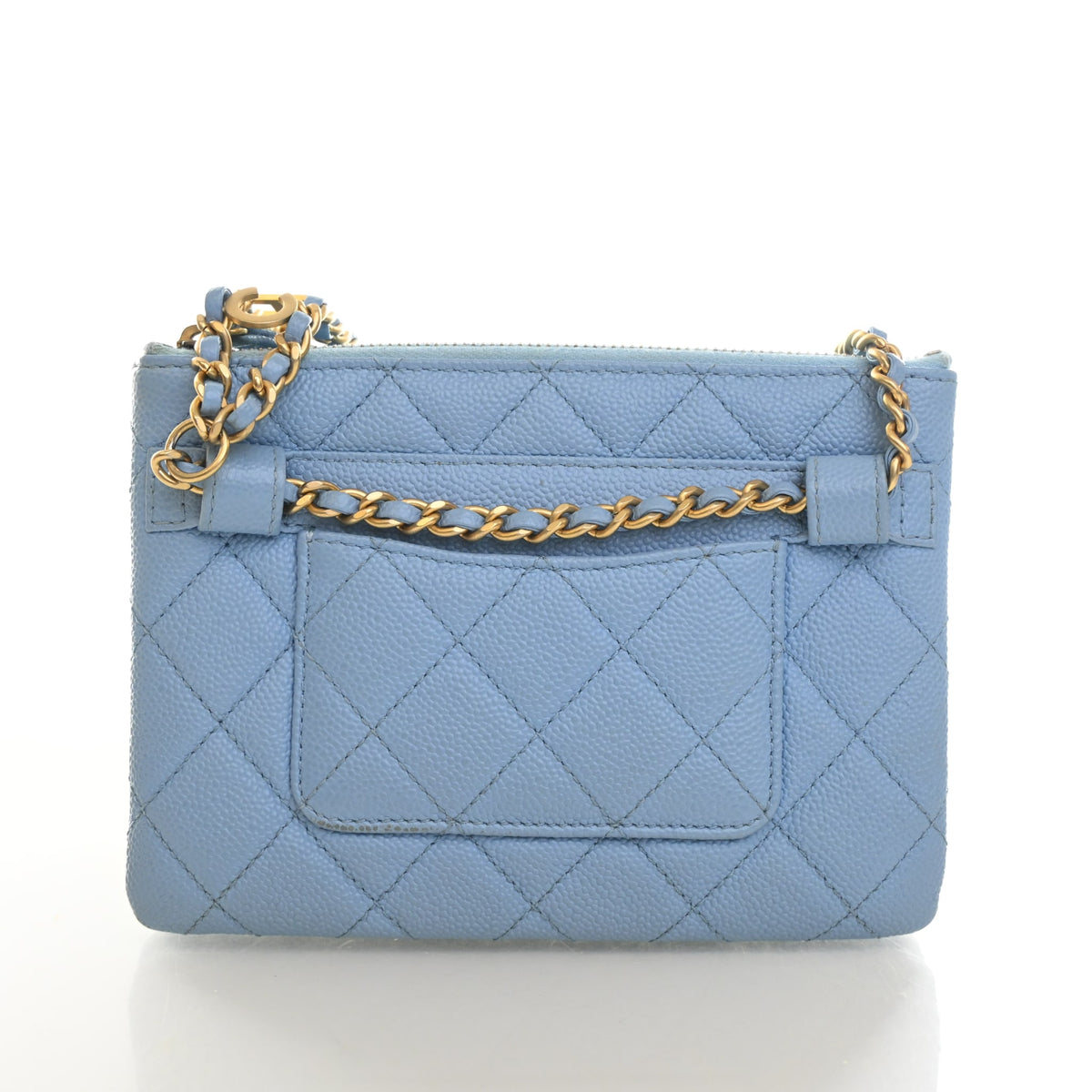 Pre-Owned Chanel Belt Bag Caviar Leather Pick Me Up Flap, back view
