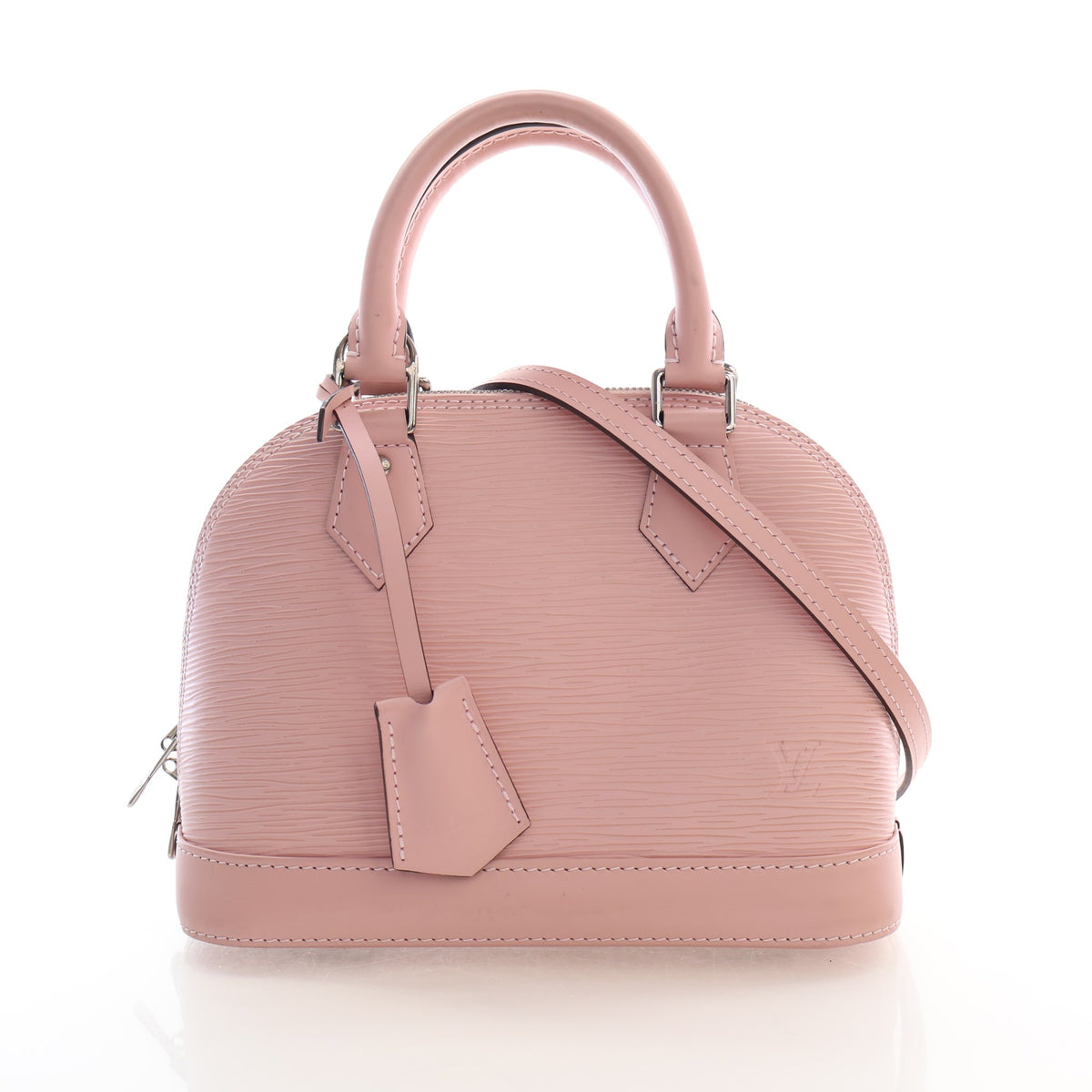 Pre-Owned Louis Vuitton Alma Epi BB, front view, authenticated at Luxe Du Jour