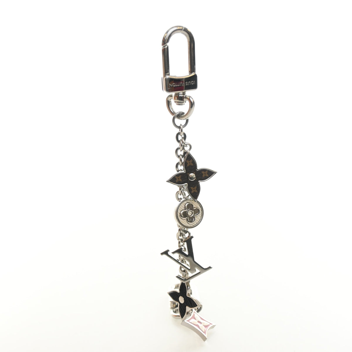 Pre-Owned Louis Vuitton Charm Spring Street Bag, silver hardware close-up