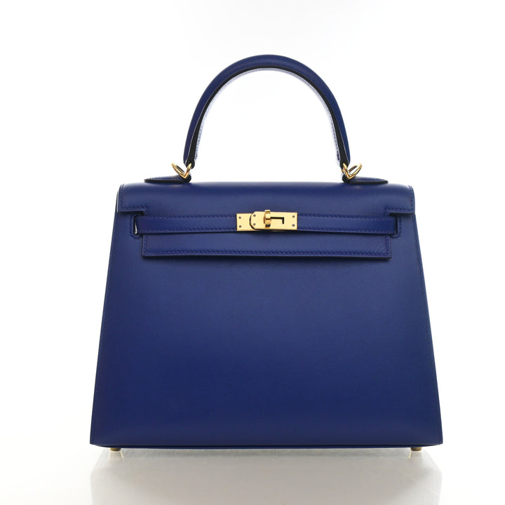 Hermes Bleu Electrique Veau Tadelakt Kelly 25