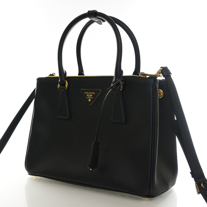 Prada Medium Saffiano Galleria Double Zip Tote