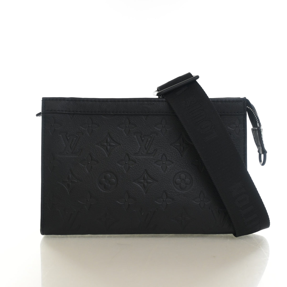Pre-Owned Louis Vuitton Wallet Monogram Shadow Gaston Wearable, front view, authenticated at Luxe Du Jour