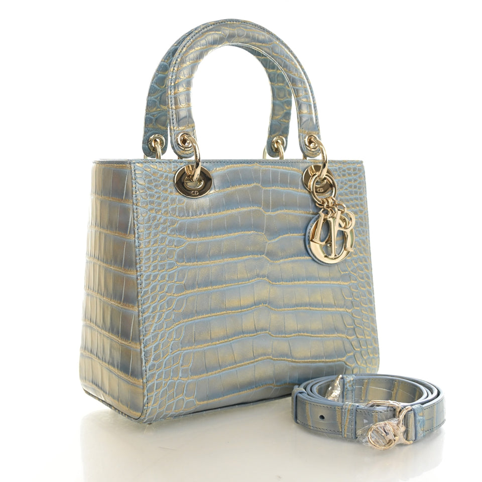 Christian Dior Medium Crocodile Lady Dior