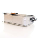 Chanel Medium Silver Lambsk...