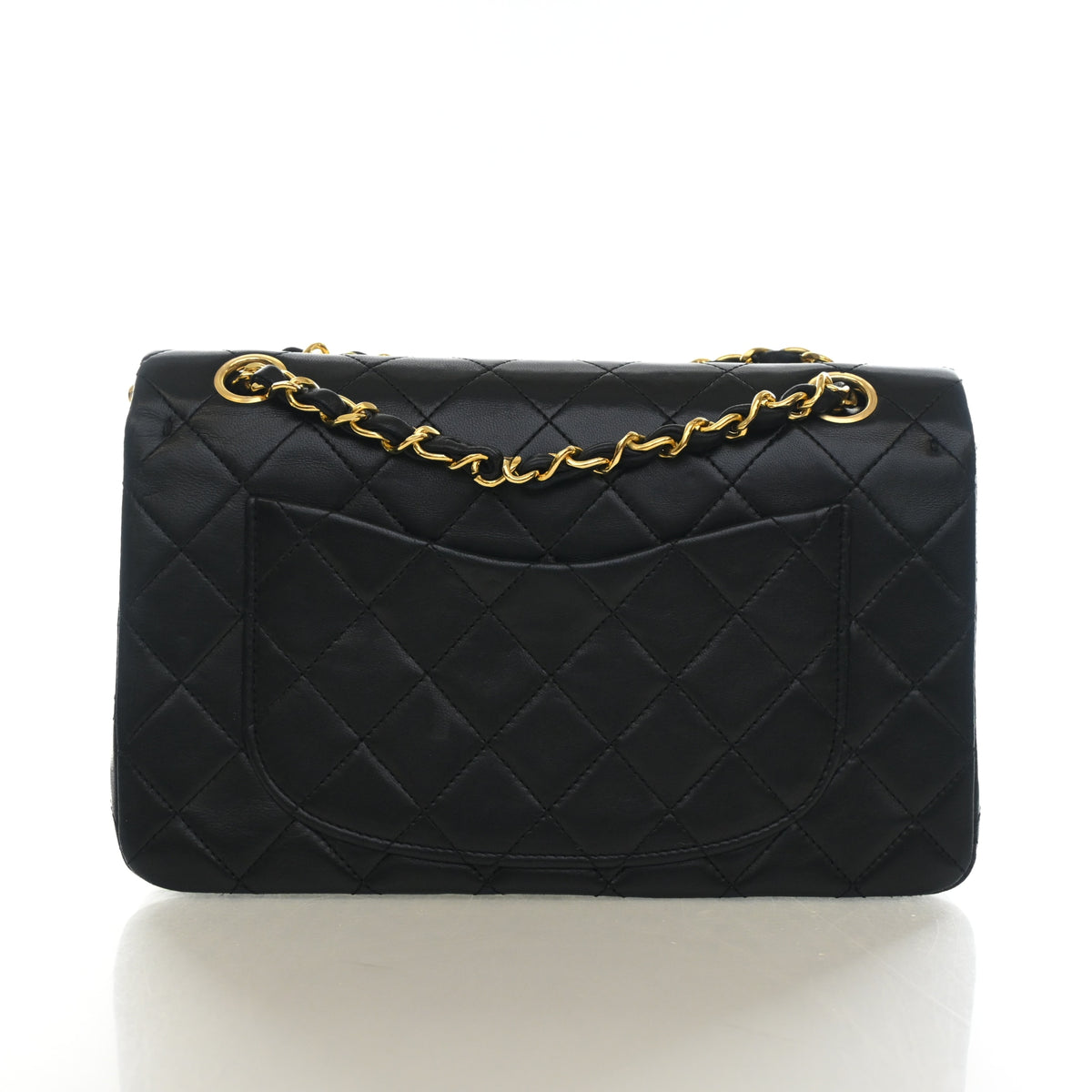 Vintage Chanel Classic Double Flap Small Lambskin Bag, front view, photo 11 of 16