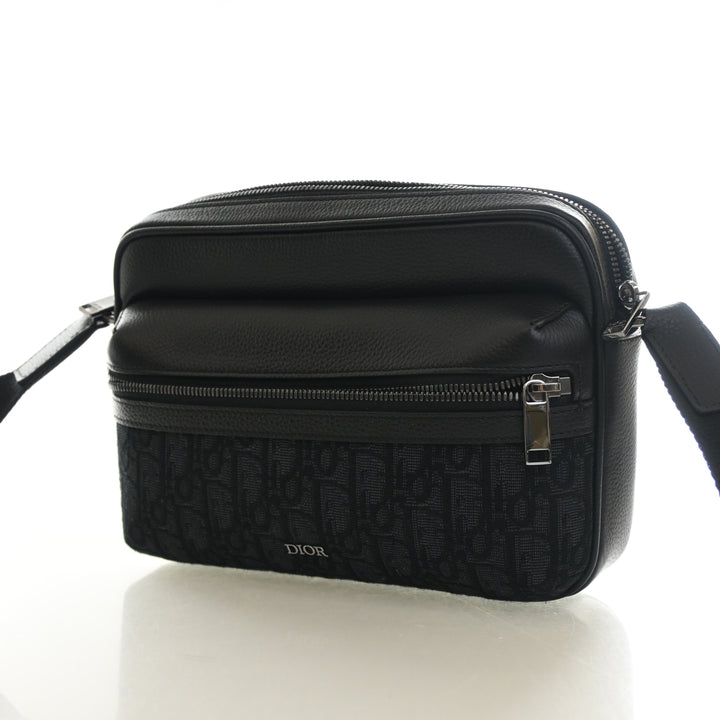 Christian Dior Calfskin Rider Zipped Messenger Bag