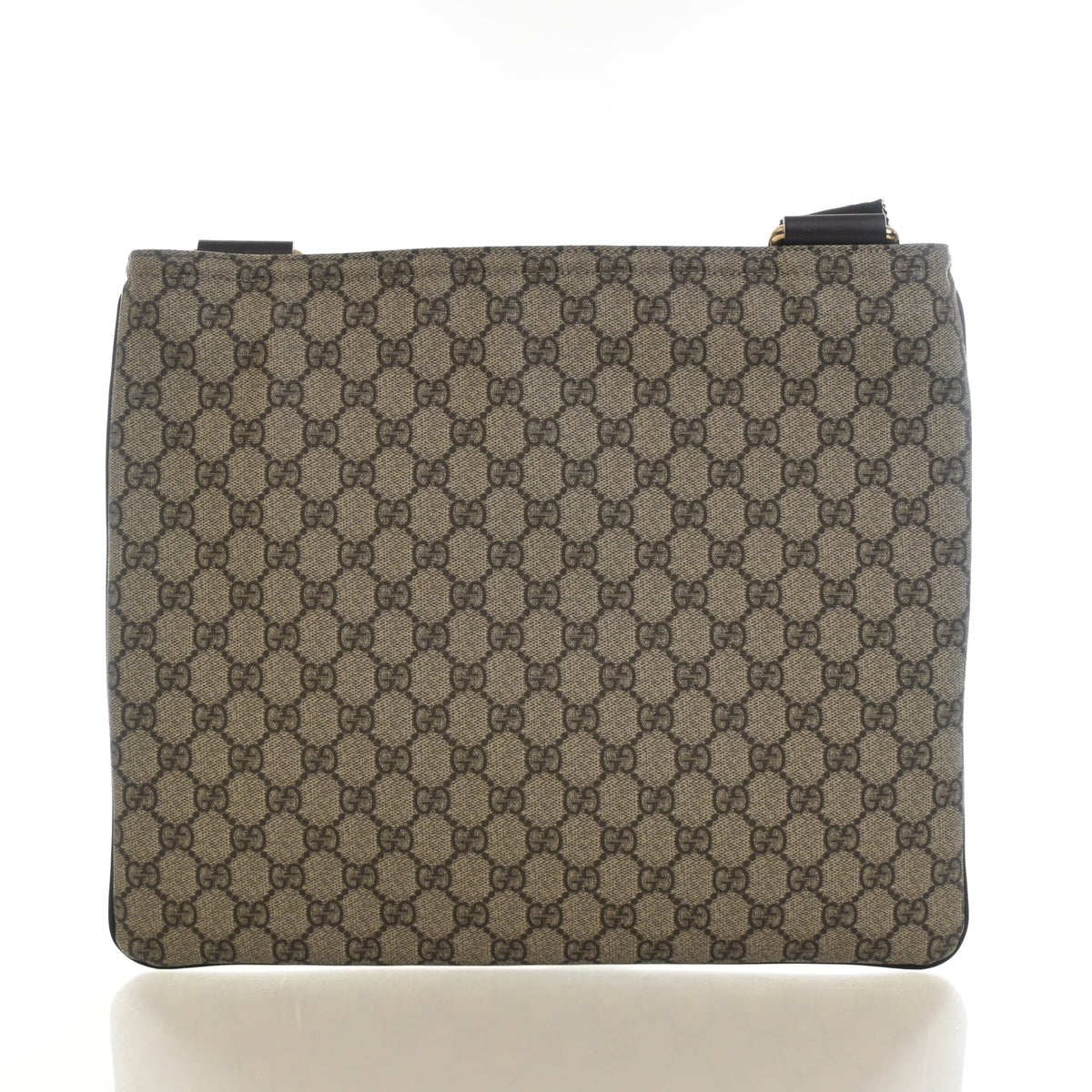 Pre-Owned Gucci Medium GG Supreme Flat Messenger Bag, back view
