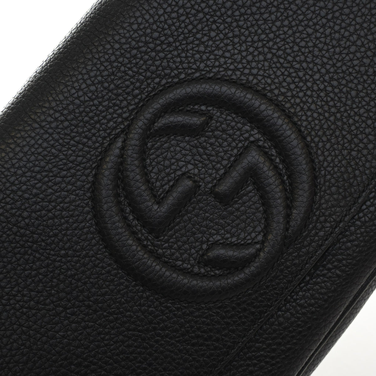 Pre-Owned Gucci Flap Bag Calfskin Soho Chain, logo detail