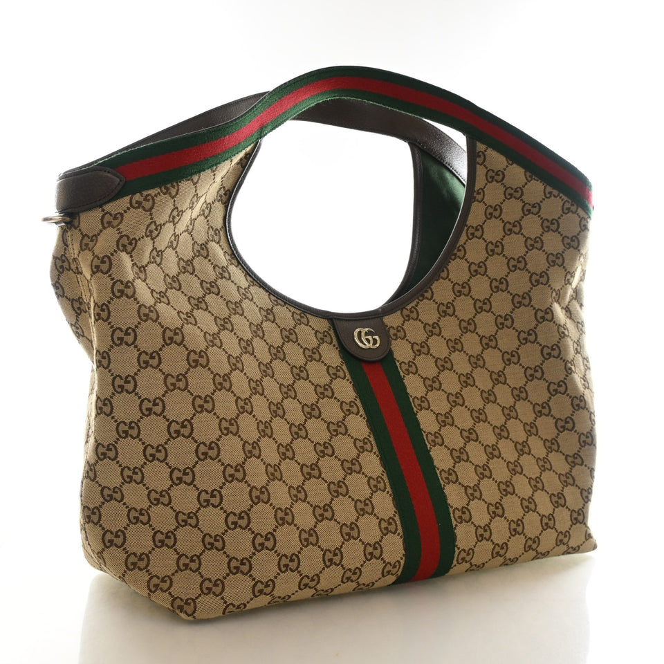 Gucci Large GG Canvas Giglio Tote