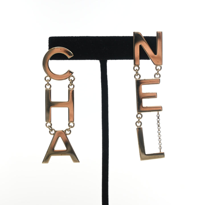 Chanel 'CHA' 'NEL' Letter Drop Earrings