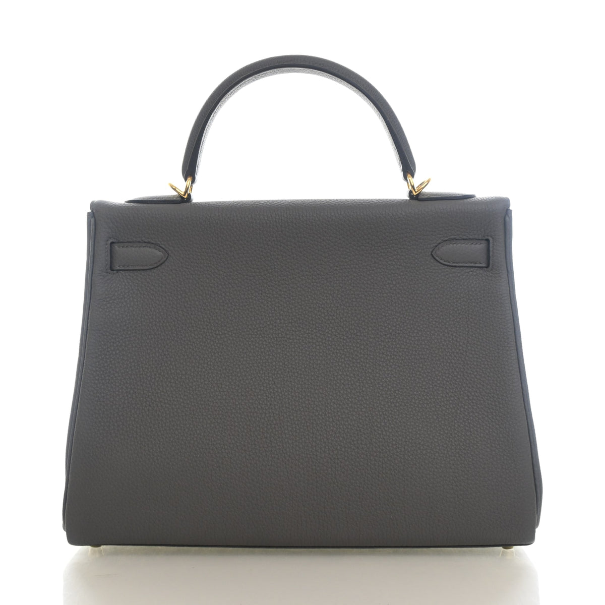 Pre-Owned Hermès Kelly 32 Gris Etain Togo Leather, front view, photo 12 of 14