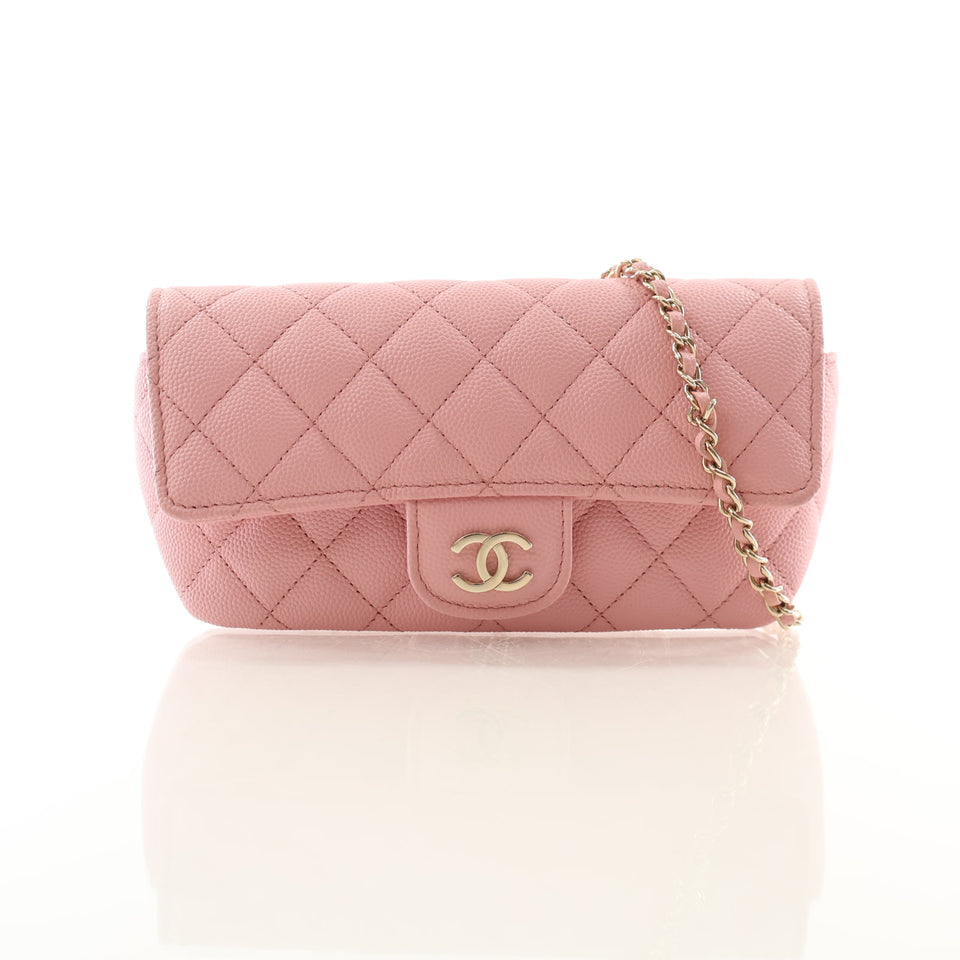 Chanel Caviar Sunglasses Case On Chain