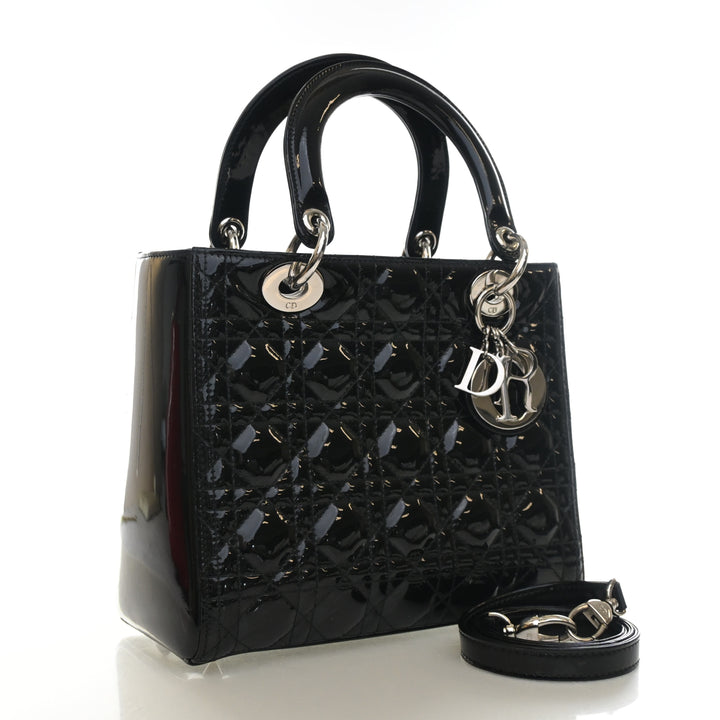 Christian Dior Medium Patent Lady Dior