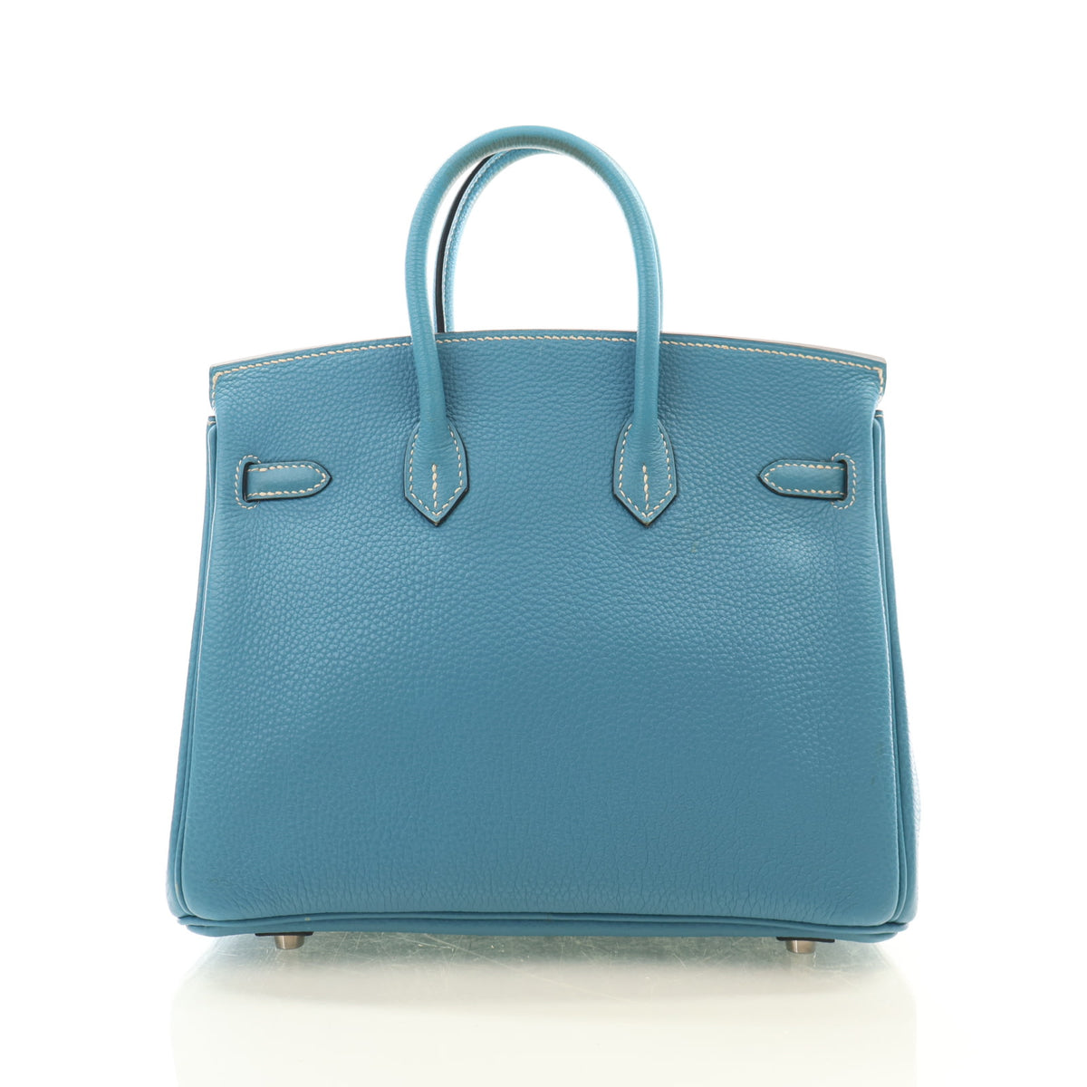 Pre-Owned Hermès Birkin 25 Bleu Jean Togo Leather, front view