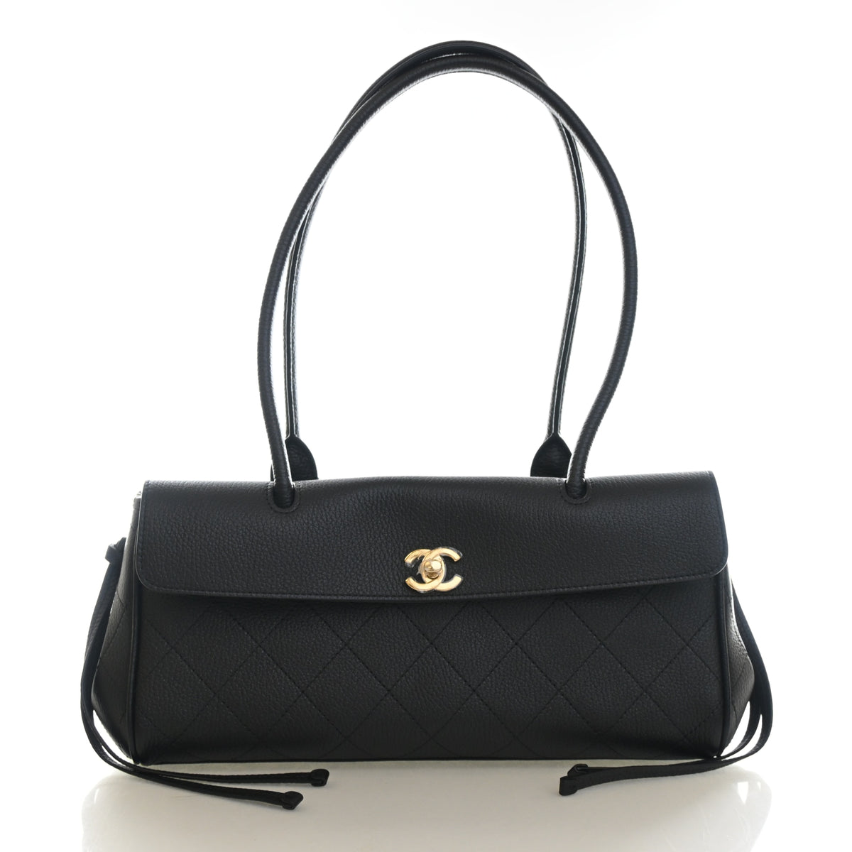 Pre-Owned Chanel Small Calfskin Stitched Urban Essentials Shopping Bag, front view, authenticated at Luxe Du Jour