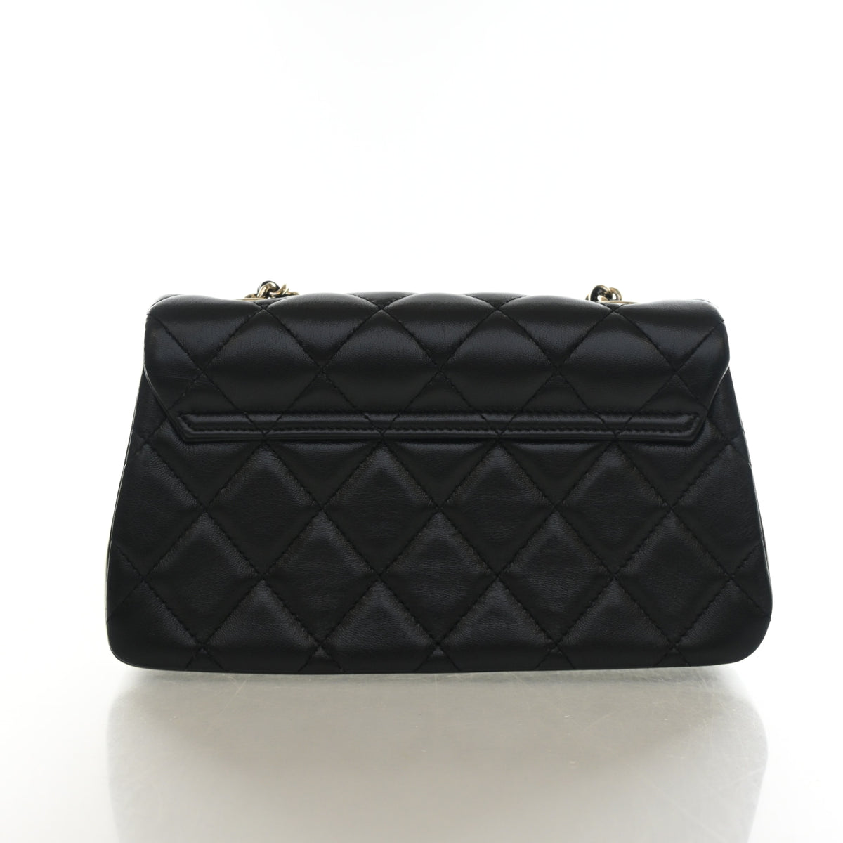 Pre-Owned Chanel Flap Bag Mini Lambskin Chain, back view