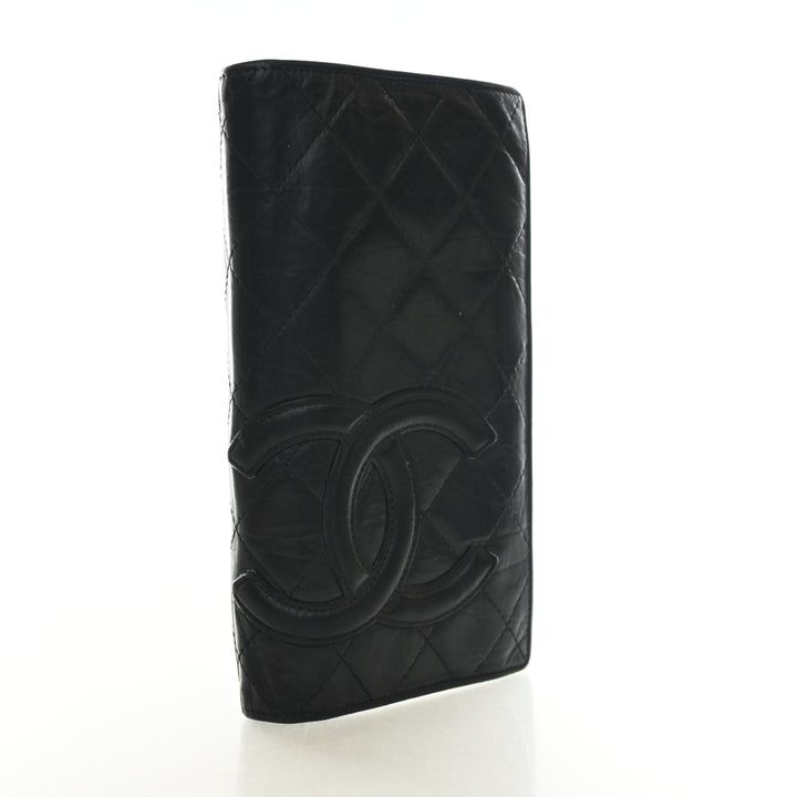 Chanel Vintage Aged Calfskin CC Cambon Bi Fold Wallet
