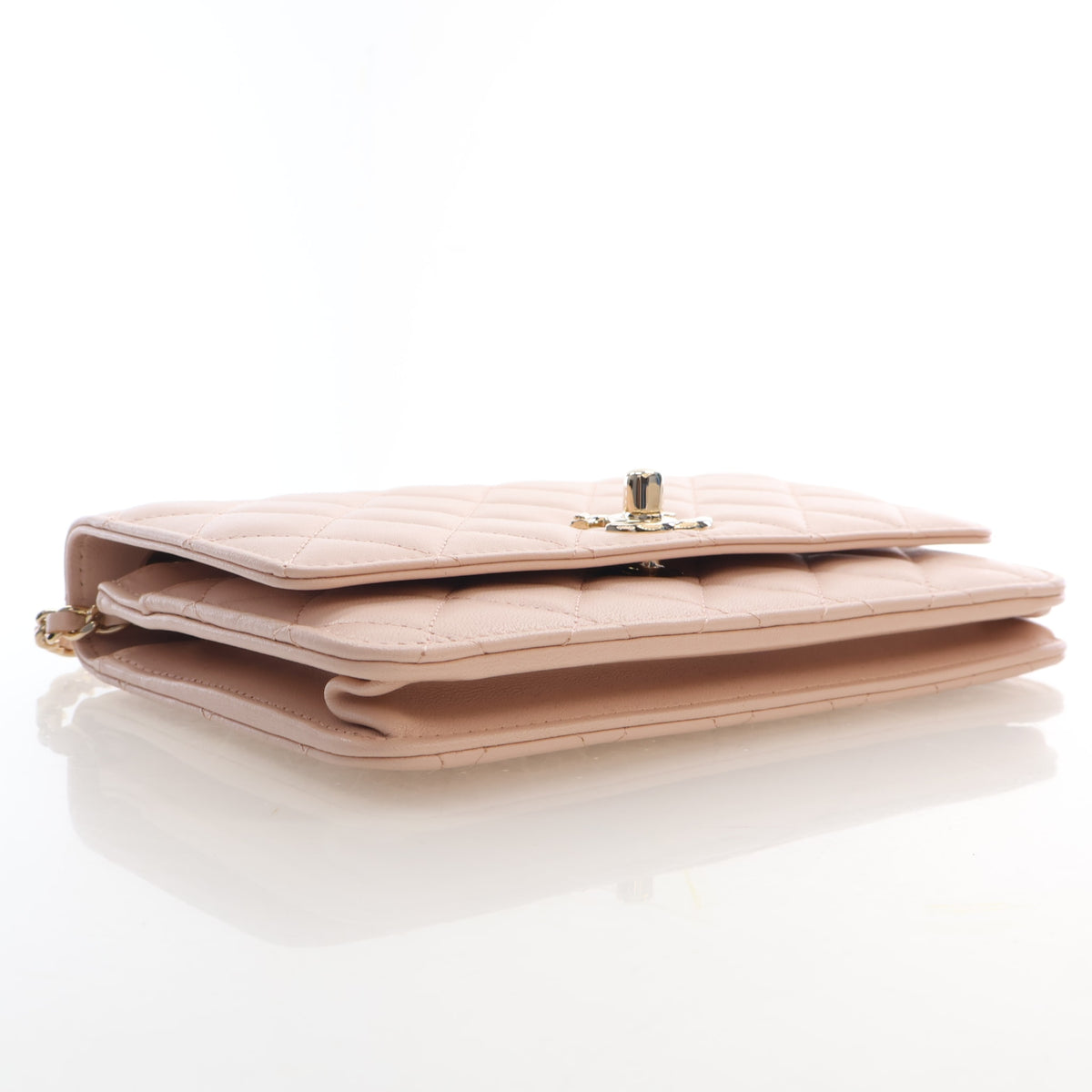 Pre-Owned Chanel Wallet On Chain Trendy CC WOC, side profile