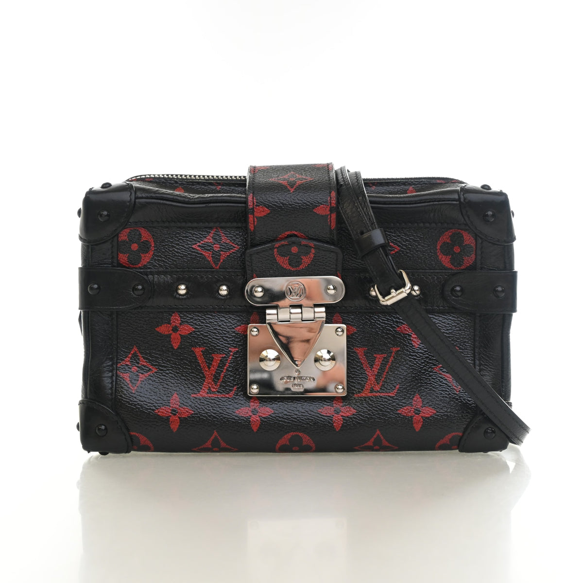 Pre-Owned Louis Vuitton Monogram Infrarouge Petite Malle Soft, front view, authenticated at Luxe Du Jour
