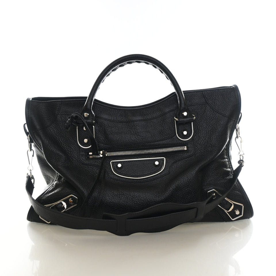 Balenciaga Medium Goatskin Metallic Edge City Bag