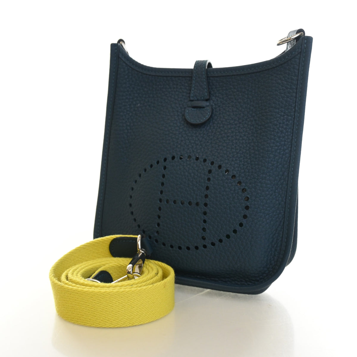 Hermes Bleu Tie Clemence Evelyne TPM 16, photo 3 of 11