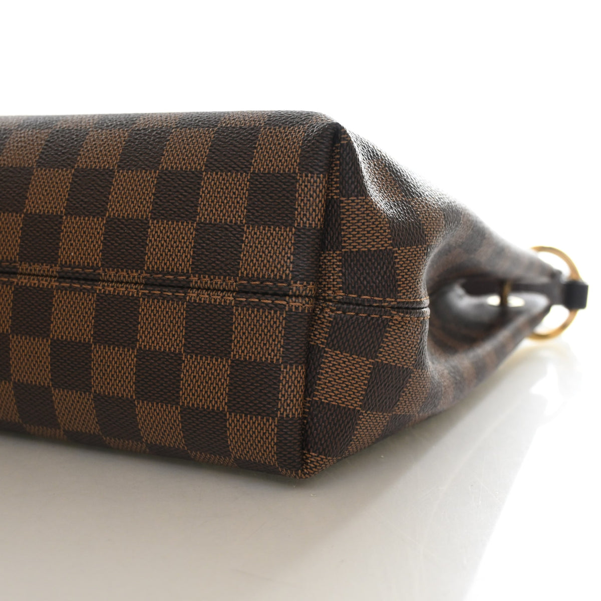 Pre-Owned Louis Vuitton Graceful PM Damier Ebene, corner and edge detail, photo 8 of 14