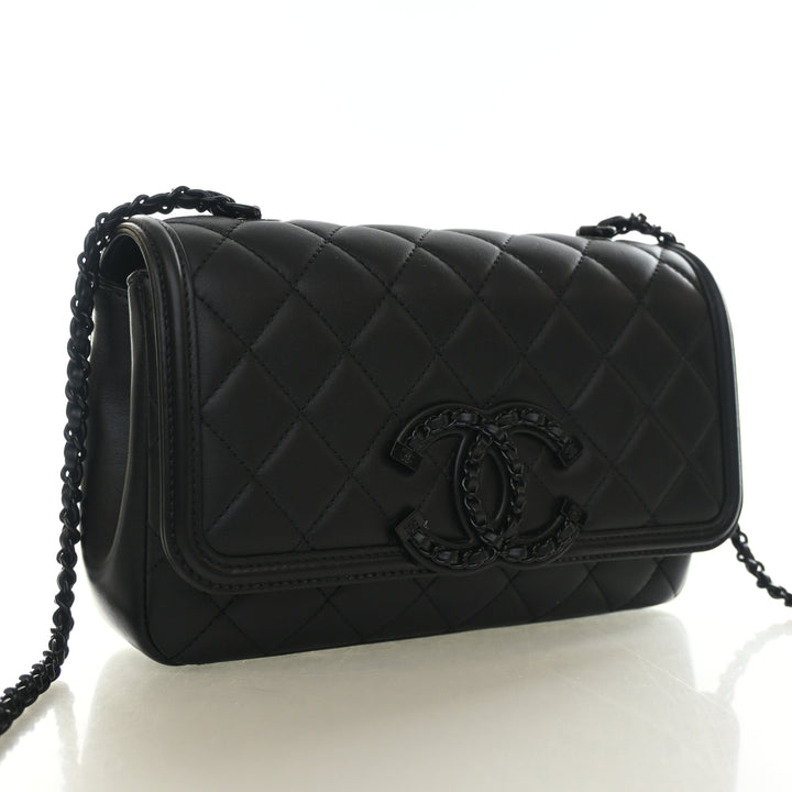 Chanel Calfskin Filigree Flap Bag