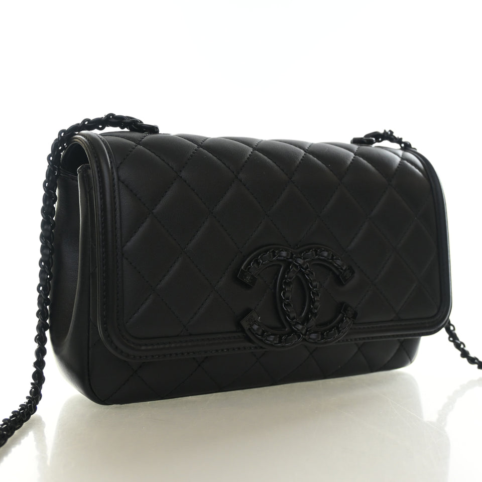 Chanel Calfskin Filigree Flap Bag