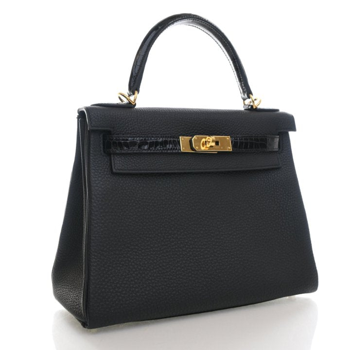Hermes Noir Togo Touch Kelly 28