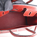 Hermes Burgundy Lizard Birk...