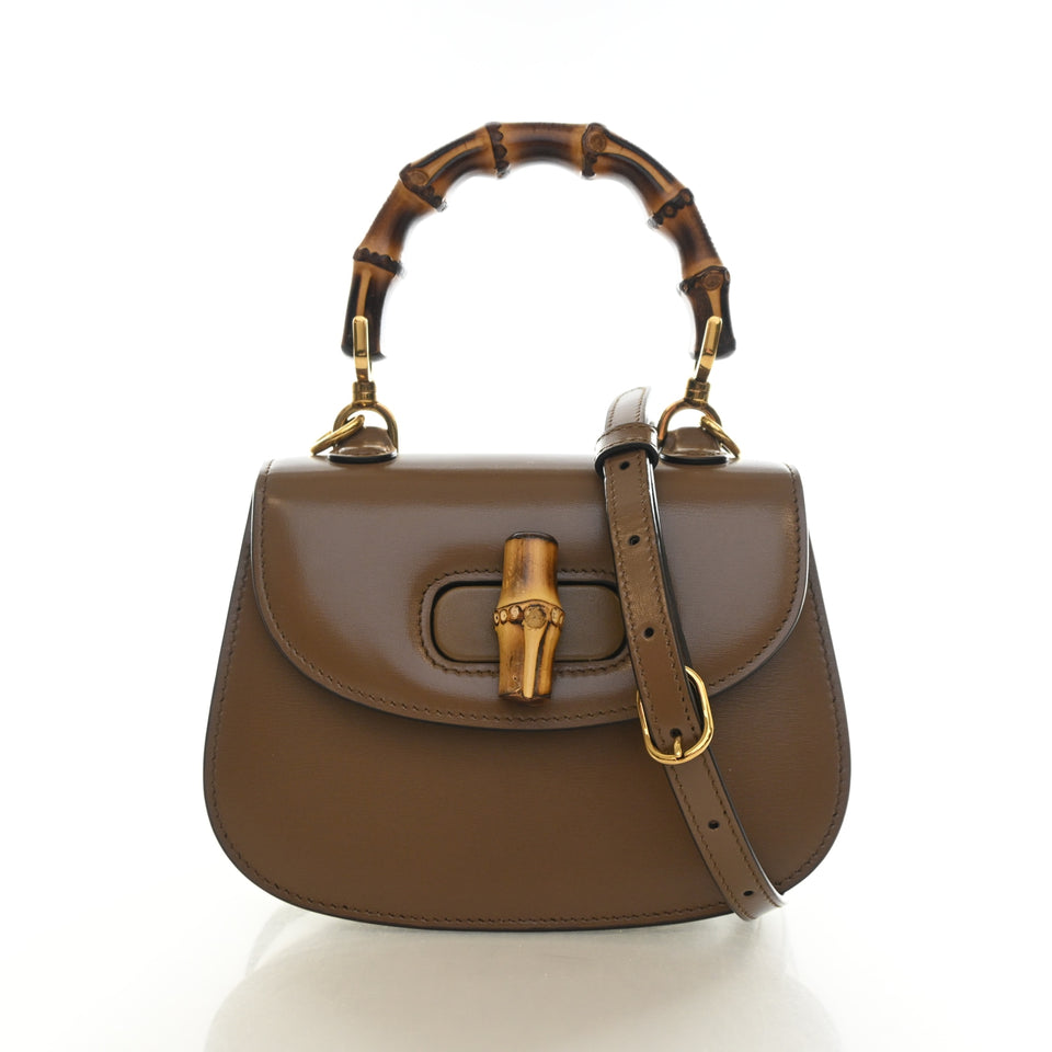 Gucci Mini Calfskin Bamboo 1947 Top Handle
