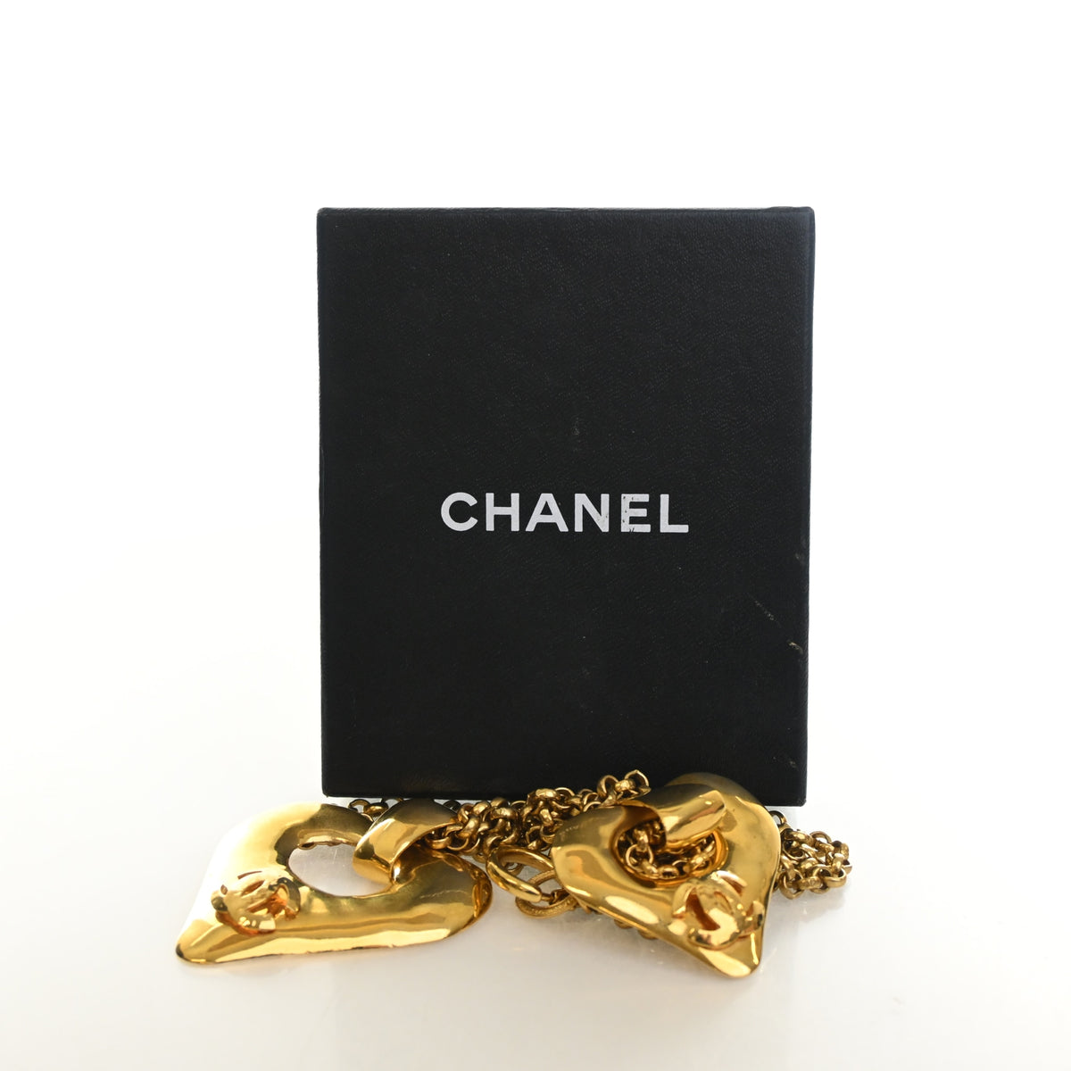 Chanel Vintage CC Double Heart Necklace, photo 9 of 9